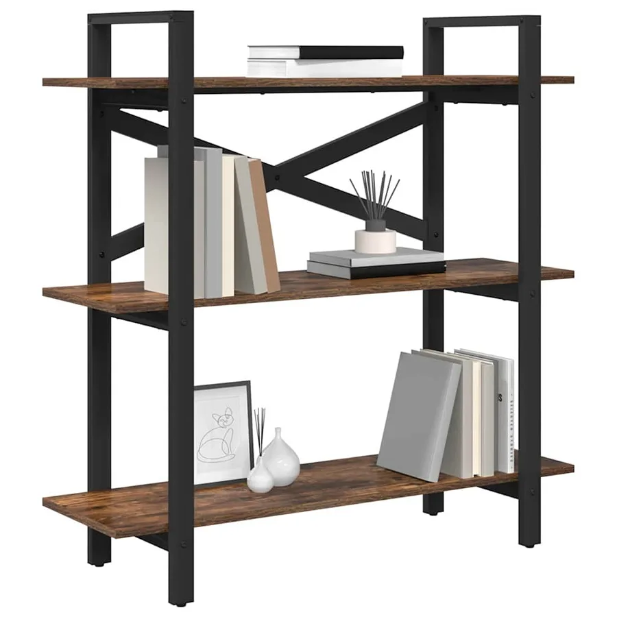 Étagère Chêne fumé 100 x 33,5 x 102 cm Bois d'ingénierie - 3