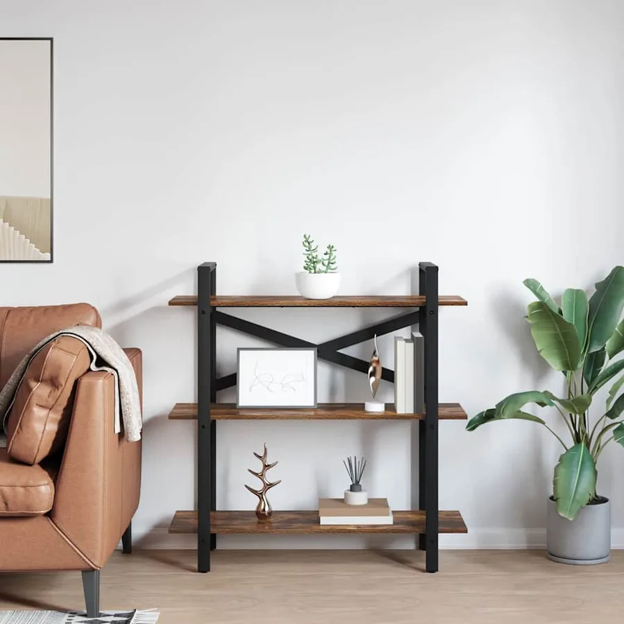 Étagère Chêne fumé 100 x 33,5 x 102 cm Bois d'ingénierie - 4