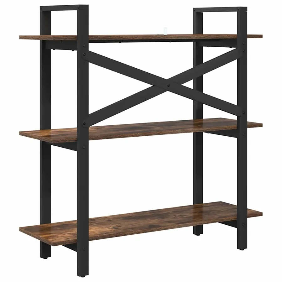 Étagère Chêne fumé 100 x 33,5 x 102 cm Bois d'ingénierie - 7