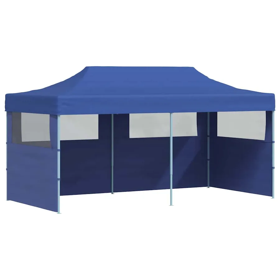 Tente de réception pliable bleue 3 x 6 m - 2