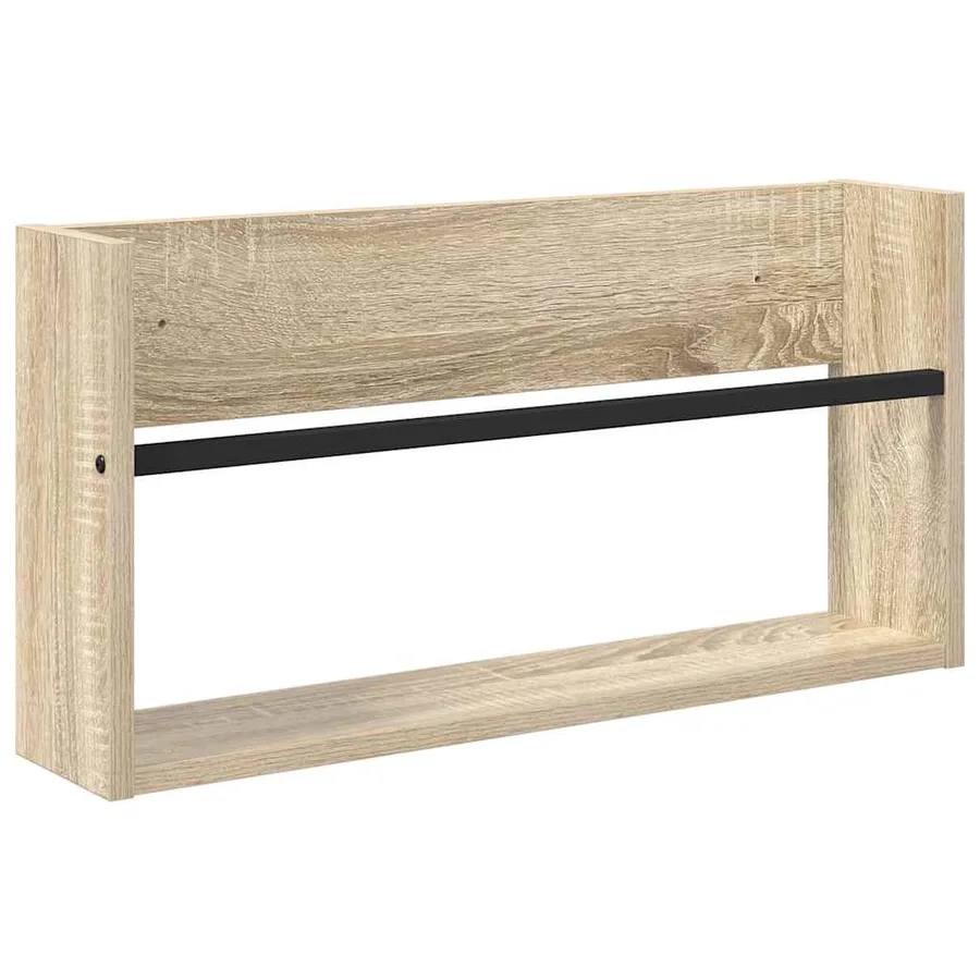 Étagère à magazines 2 pcs Chêne Sonoma 60 x 12 x 30 cm - 5