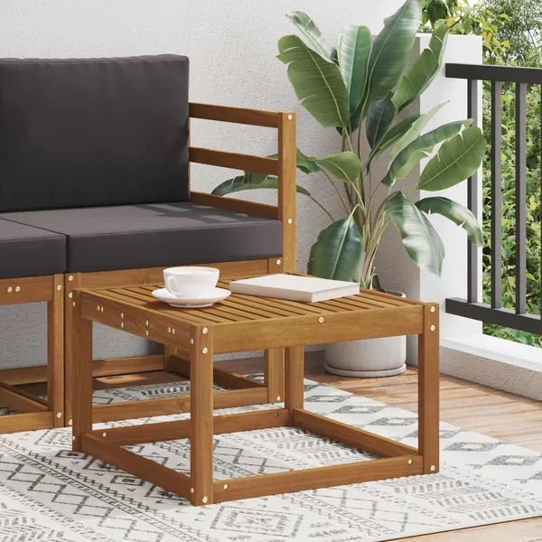 Table de jardin Bois d'Acacia Massif Naturel 59 x 59 x 37 cm