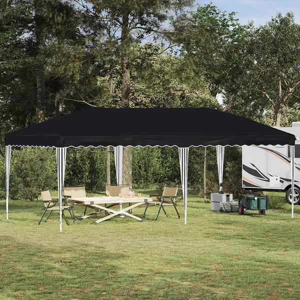 Tente de fête pop-up 575 x 290 x 245 cm Anthracite