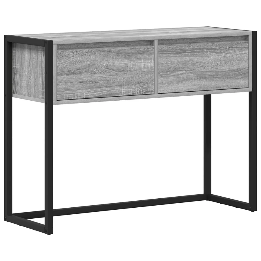 Table d'appoint Gris Sonoma 100 x 36 x 75 cm Bois d'ingénierie - 2