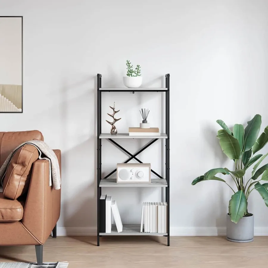Étagère Gris Sonoma 56 x 34 x 133,5 cm Bois d'ingénierie - 4