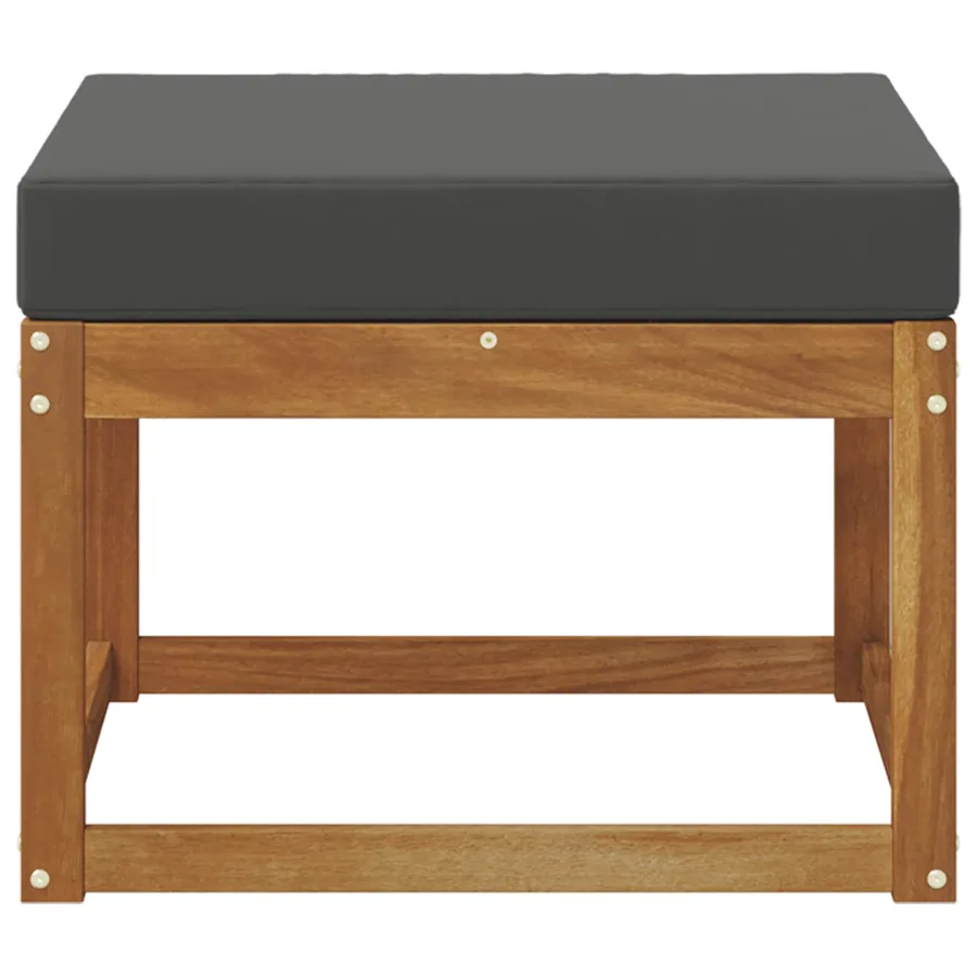 Pouf d'Extérieur Bois d'Acacia Massif Naturel - 3