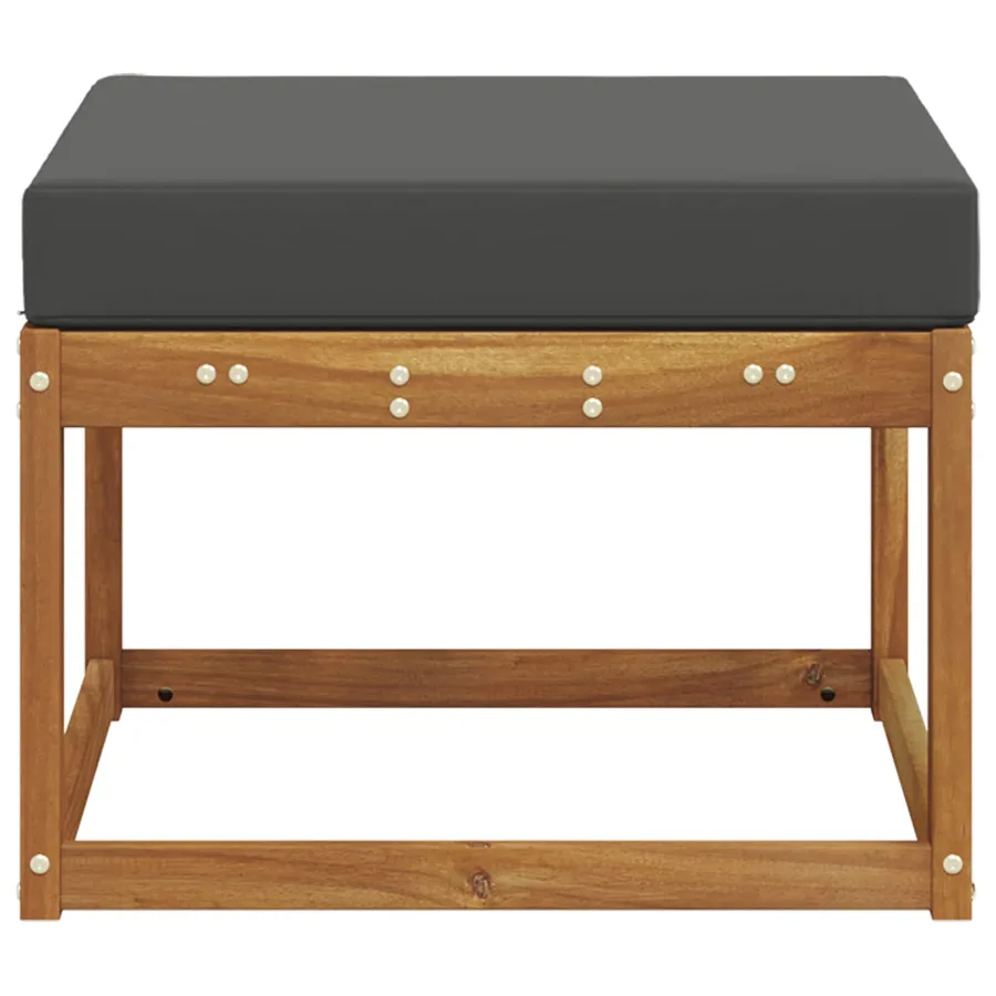 Pouf d'Extérieur Bois d'Acacia Massif Naturel - 4
