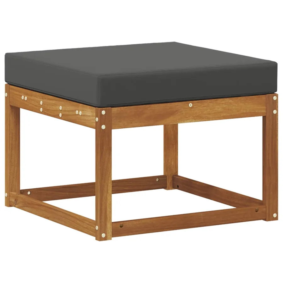 Pouf d'Extérieur Bois d'Acacia Massif Naturel - 5