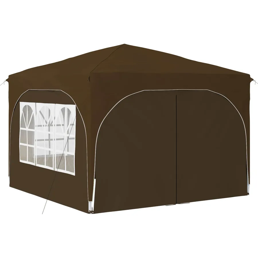 Tente de fête pop-up 290 x 290 x 245 cm Taupe - 5