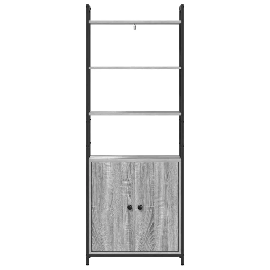Bibliothèque Gris Sonoma 60 x 24 x 161 cm Bois d'ingénierie - 6
