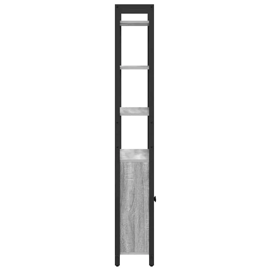 Bibliothèque Gris Sonoma 60 x 24 x 161 cm Bois d'ingénierie - 7