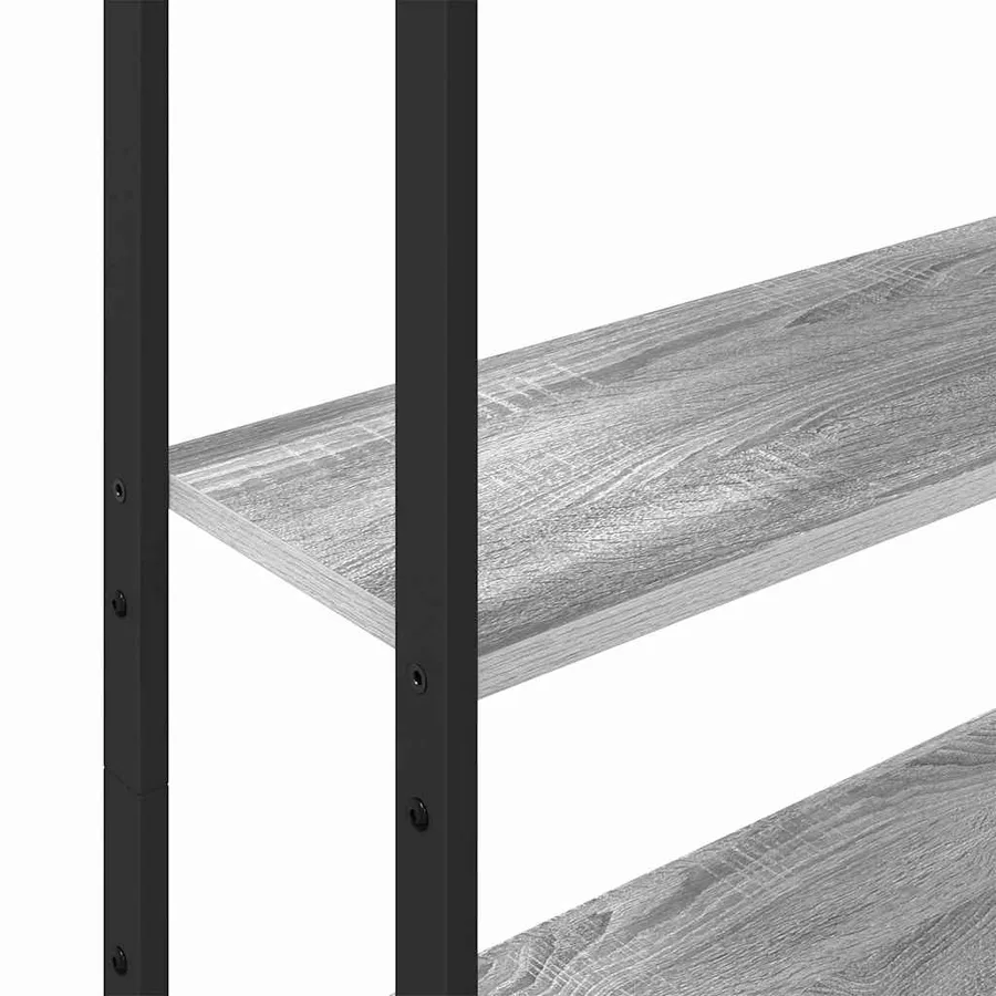 Bibliothèque Gris Sonoma 60 x 24 x 161 cm Bois d'ingénierie - 9