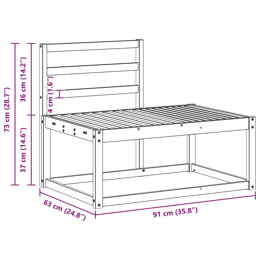 Ensemble de canapés d'extérieur 2 pcs Naturel - 10