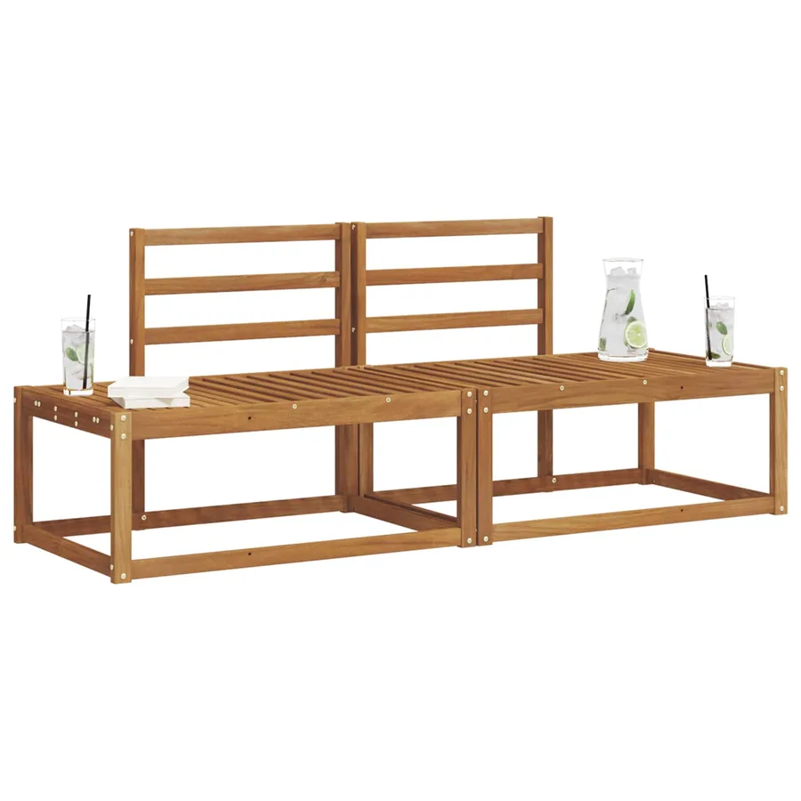 Ensemble de canapés d'extérieur 2 pcs Naturel - 3