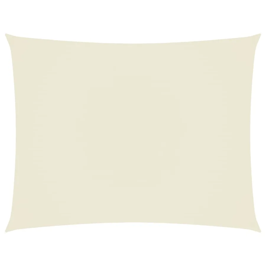Voile de parasol Tissu Oxford rectangulaire 4x6 m crème - 2