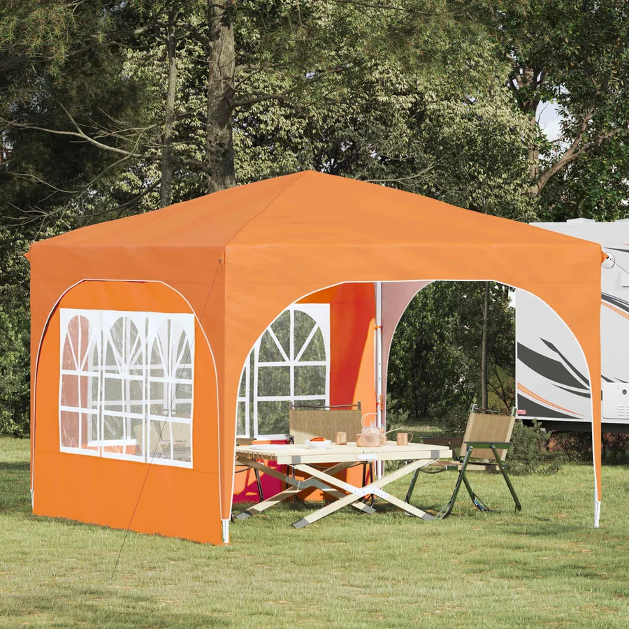 Tente de fête pop-up 290 x 290 x 245 cm Orange