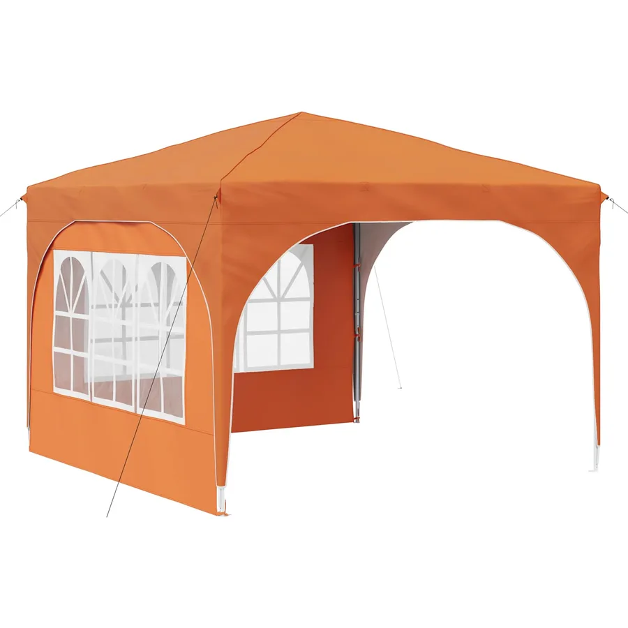 Tente de fête pop-up 290 x 290 x 245 cm Orange - 2