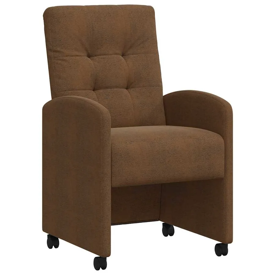 Chaises de Salle à Manger avec Roues 2 pcs Marron - 2