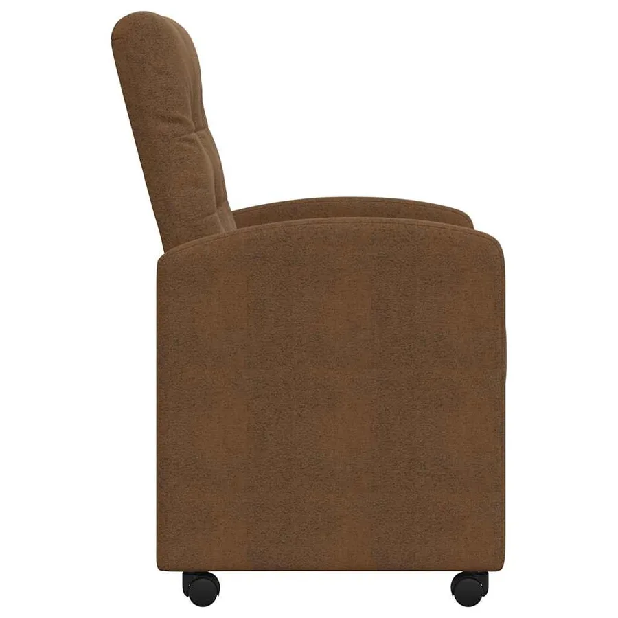 Chaises de Salle à Manger avec Roues 2 pcs Marron - 5