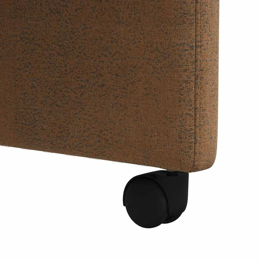 Chaises de Salle à Manger avec Roues 2 pcs Marron - 9