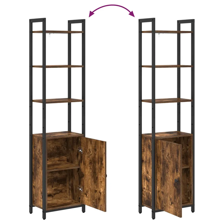 Bibliothèque Chêne fumé 40 x 24 x 161 cm Bois d'ingénierie - 11