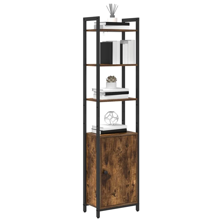 Bibliothèque Chêne fumé 40 x 24 x 161 cm Bois d'ingénierie - 3