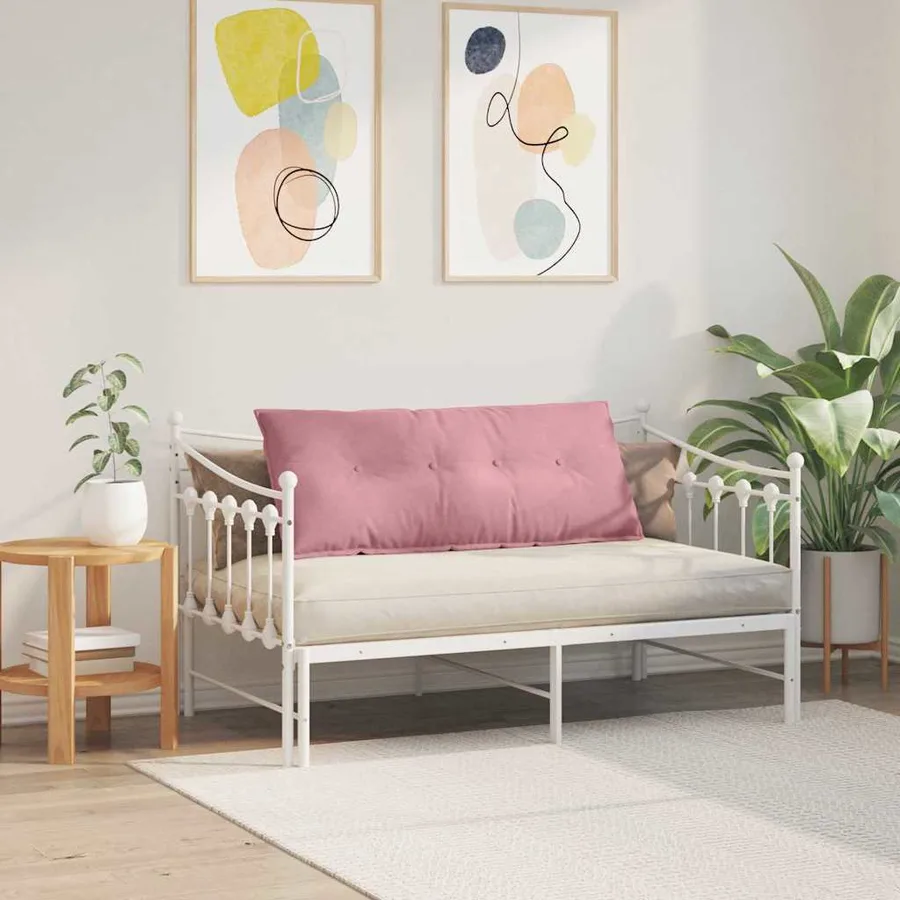 Coussin de Dos Rose 120 x 50 cm Tissu en velours côtelé - 4