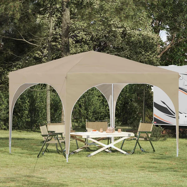 Tente de fête pop-up 290 x 290 x 245 cm Crème