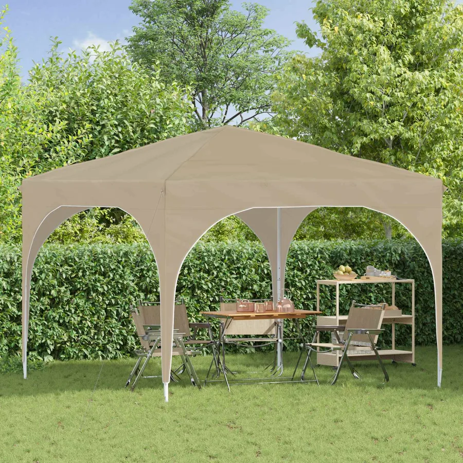 Tente de fête pop-up 290 x 290 x 245 cm Crème - 3