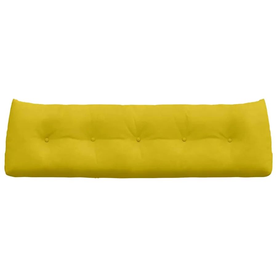 Coussin de Dos Jaune 160 x 24 x 50 cm Velours - 6
