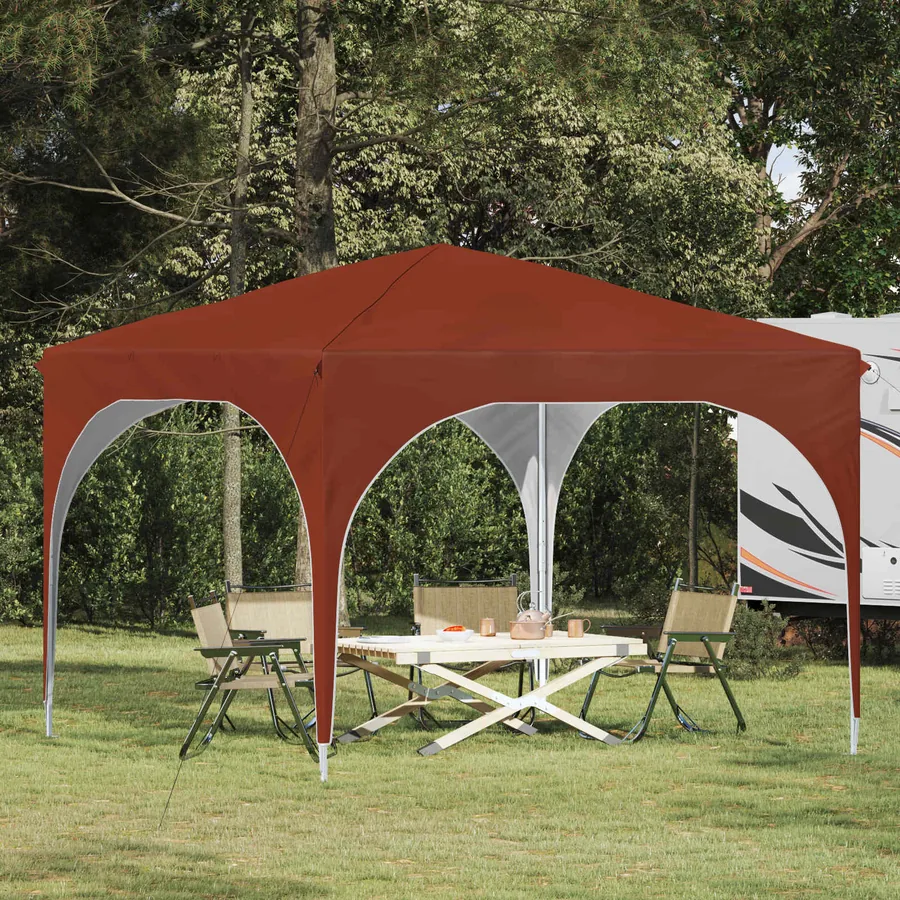 Tente de fête pop-up 290 x 290 x 245 cm Terre cuite