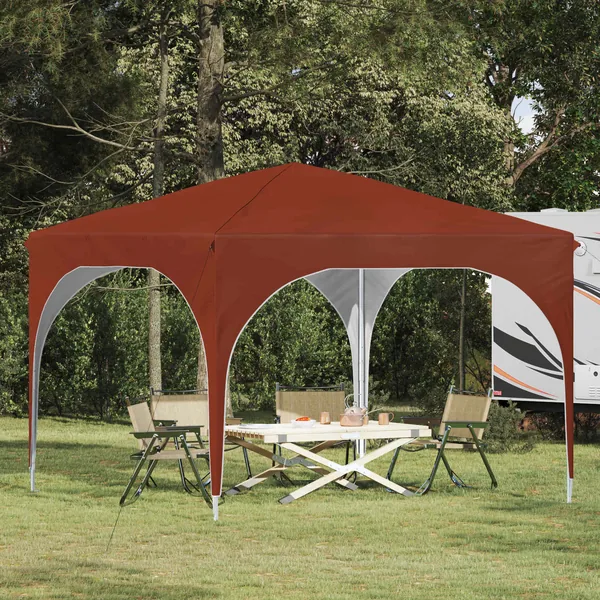 Tente de fête pop-up 290 x 290 x 245 cm Terre cuite
