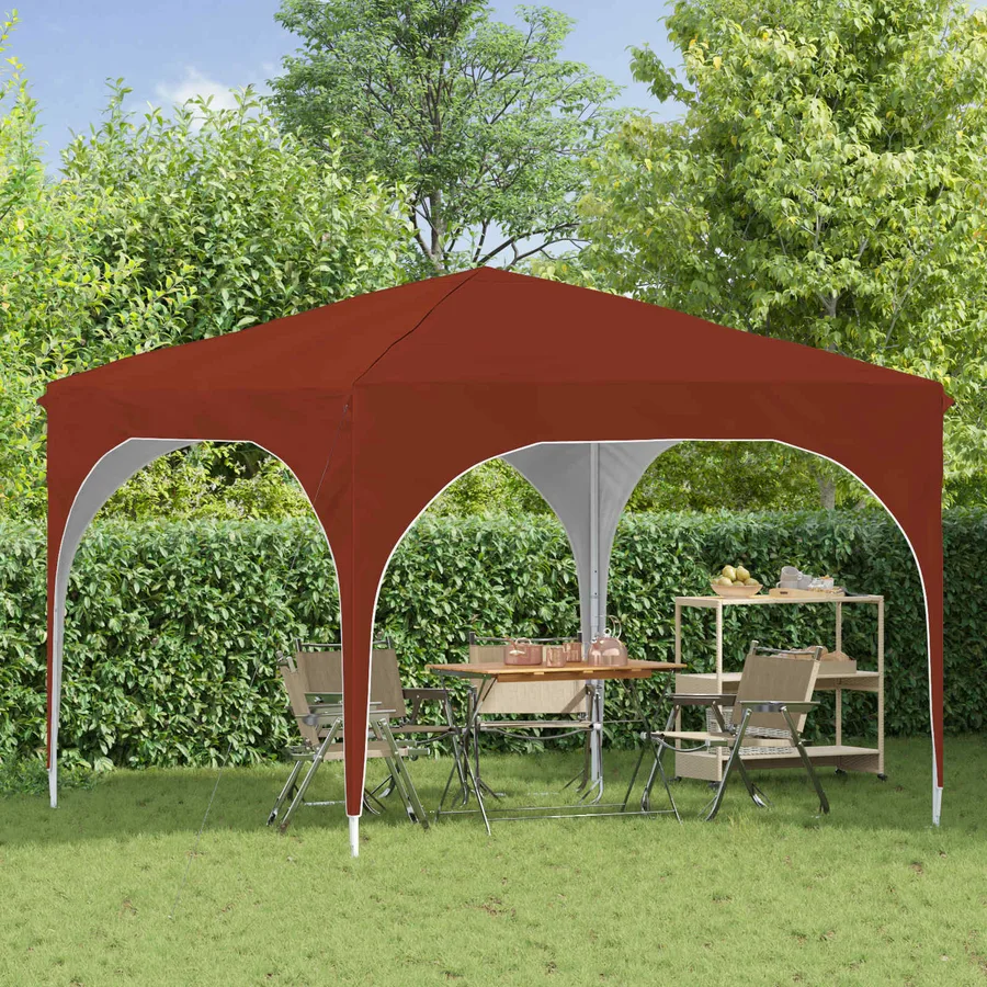 Tente de fête pop-up 290 x 290 x 245 cm Terre cuite - 3