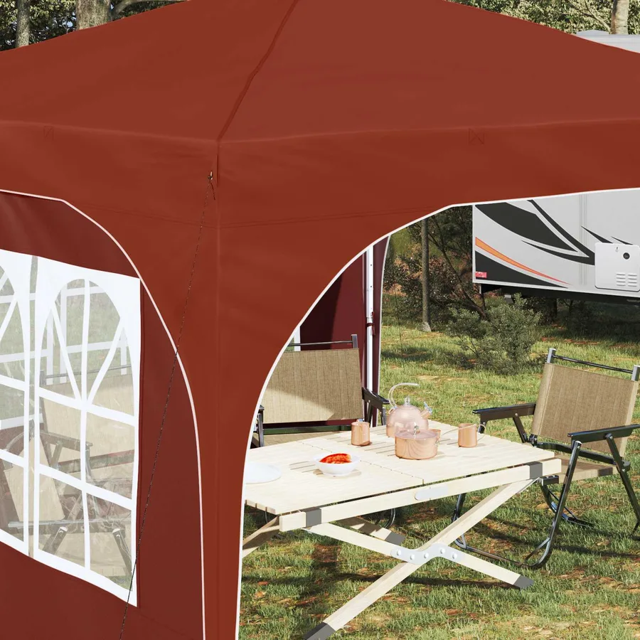 Tente de fête pop-up 290 x 290 x 245 cm Terre cuite - 4