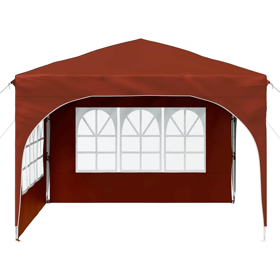 Tente de fête pop-up 290 x 290 x 245 cm Terre cuite - 6