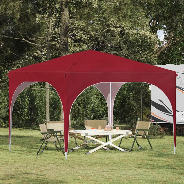 Tente de fête pop-up 290 x 290 x 245 cm Bordeaux