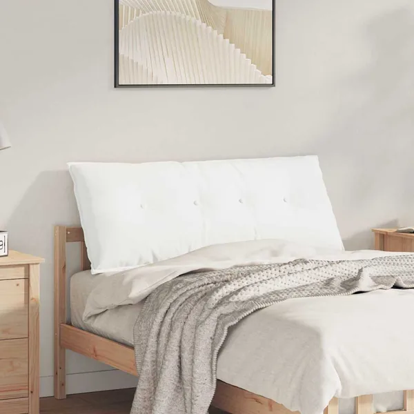 Coussin de Dos Blanc 120 x 19 x 50 cm tissu