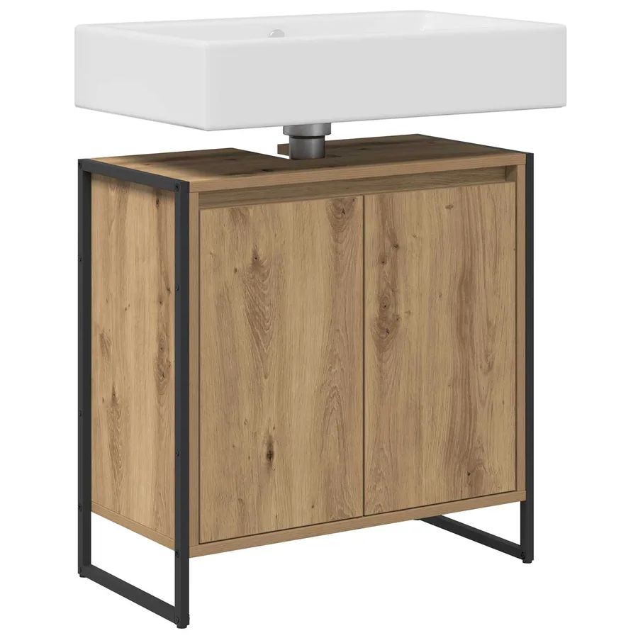 Cabinet de salle de bain Chêne artisan 60 x 30 x 60 cm - 3