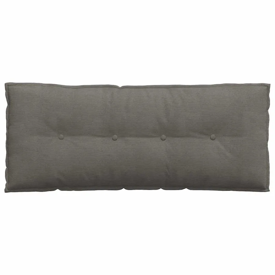 Coussin de Dos Gris clair 120 x 50 cm Tissu en velours côtelé - 6