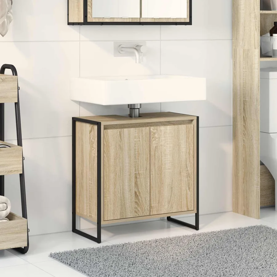 Cabinet de salle de bain avec stockage Sonoma 60 x 30 x 60 cm