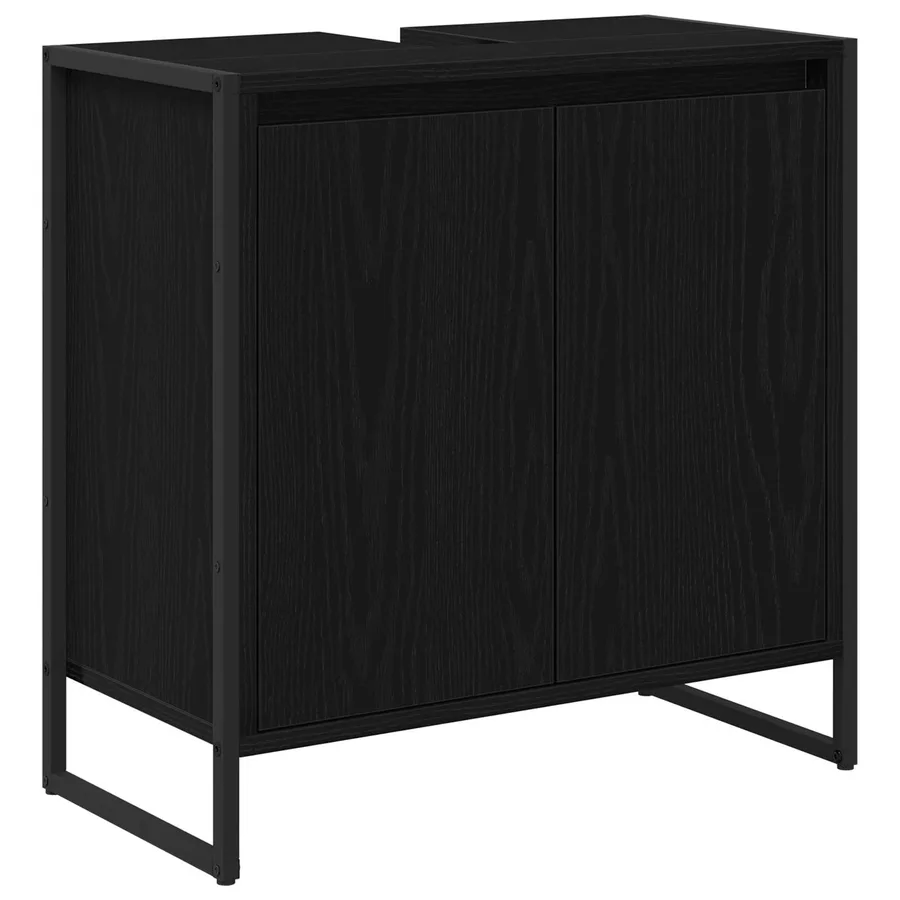 Ensemble de mobilier de salle de bain avec tiroir Chêne noir - 5