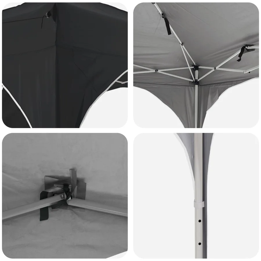 Tente de fête pop-up 290 x 290 x 245 cm Anthracite - 11