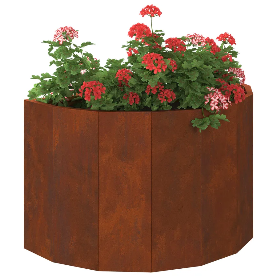 Jardinière Rouillé 60 x 30 x 35 cm Acier patiné - 3