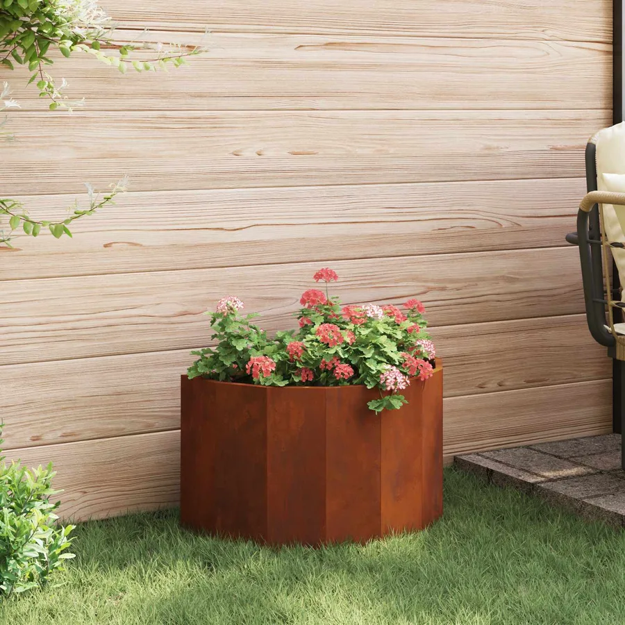 Jardinière Rouillé 60 x 30 x 35 cm Acier patiné - 4
