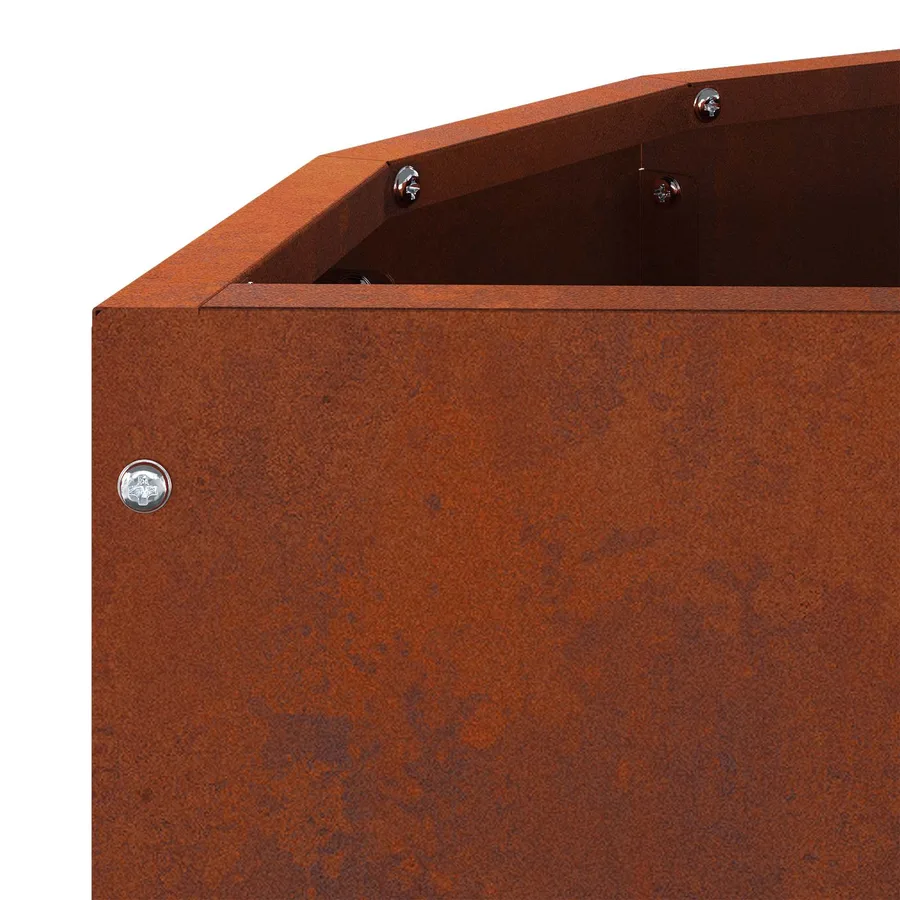Jardinière Rouillé 60 x 30 x 35 cm Acier patiné - 8