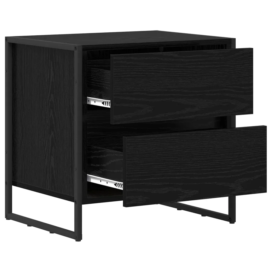 Table de chevet Chêne noir 50 x 39,5 x 50 cm Bois d'ingénierie - 10