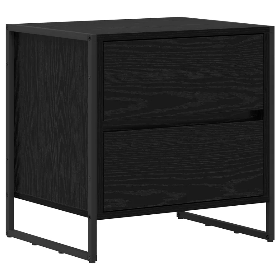 Table de chevet Chêne noir 50 x 39,5 x 50 cm Bois d'ingénierie - 2