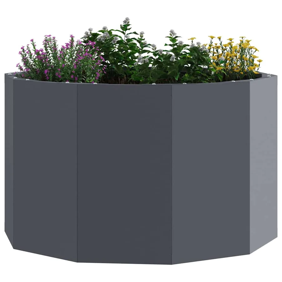 Jardinière Anthracite 60 x 60 x 35 cm Acier - 3