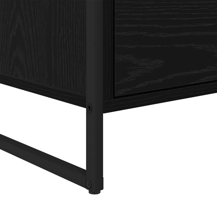 Meuble d'appoint Chêne noir 96,5 x 30 x 75 cm Bois d'ingénierie - 10