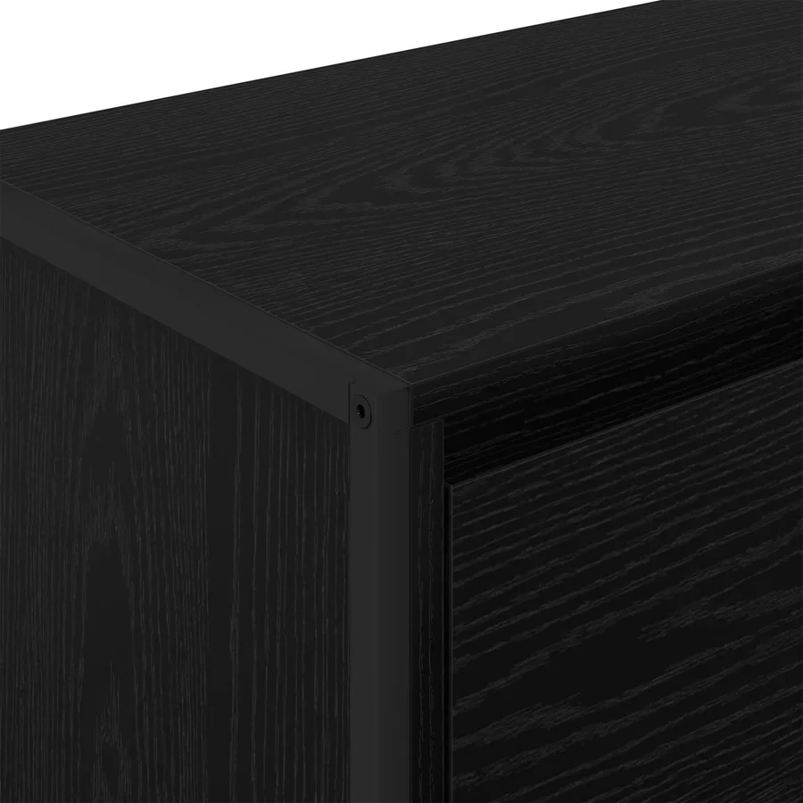 Meuble d'appoint Chêne noir 96,5 x 30 x 75 cm Bois d'ingénierie - 9